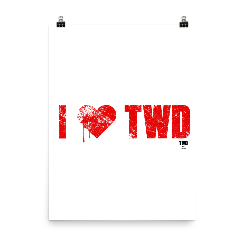 The Walking Dead I Heart TWD Premium Satin Poster - Image 2
