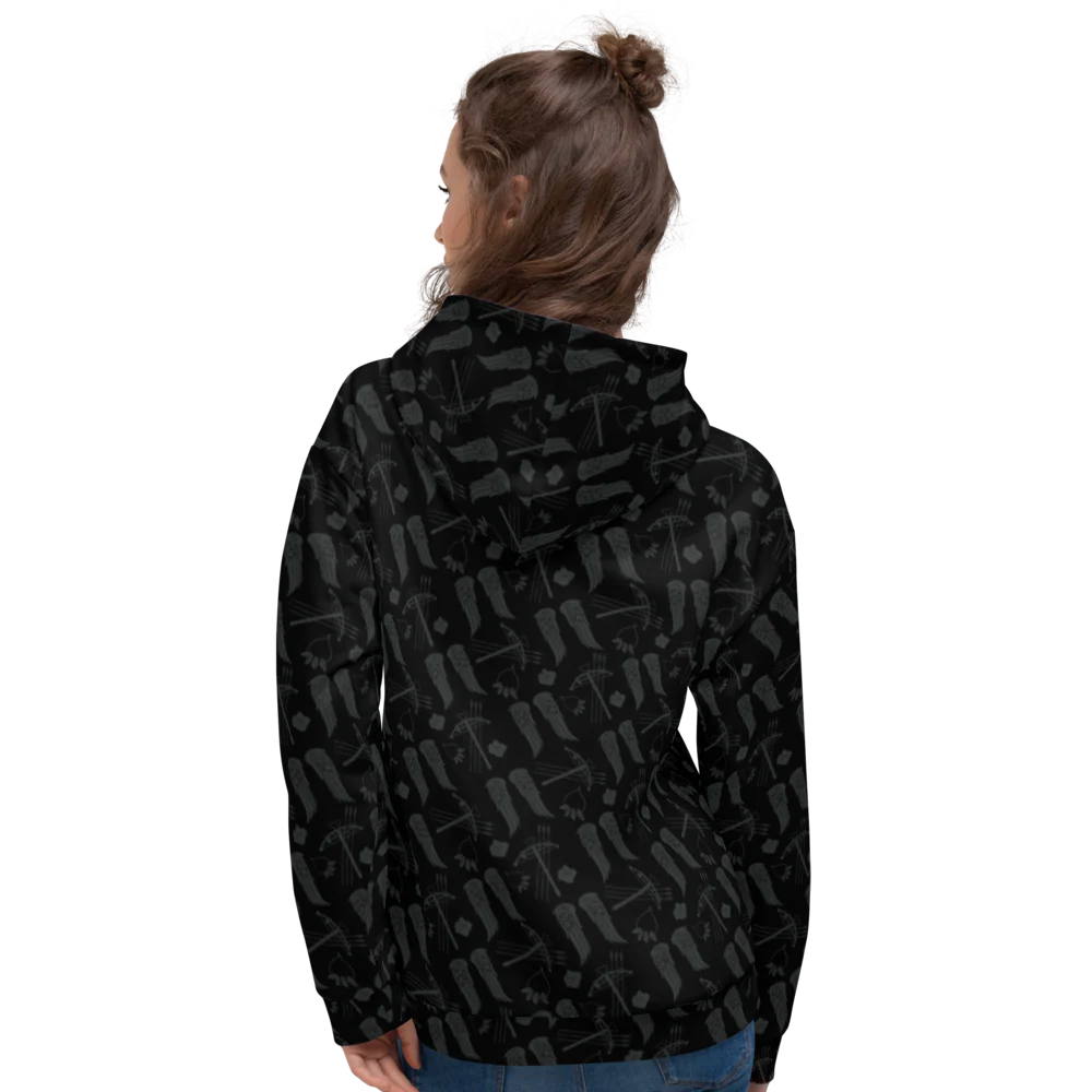 The Walking Dead Icons All-Over Print Adult Hooded Sweatshirt - Image 3