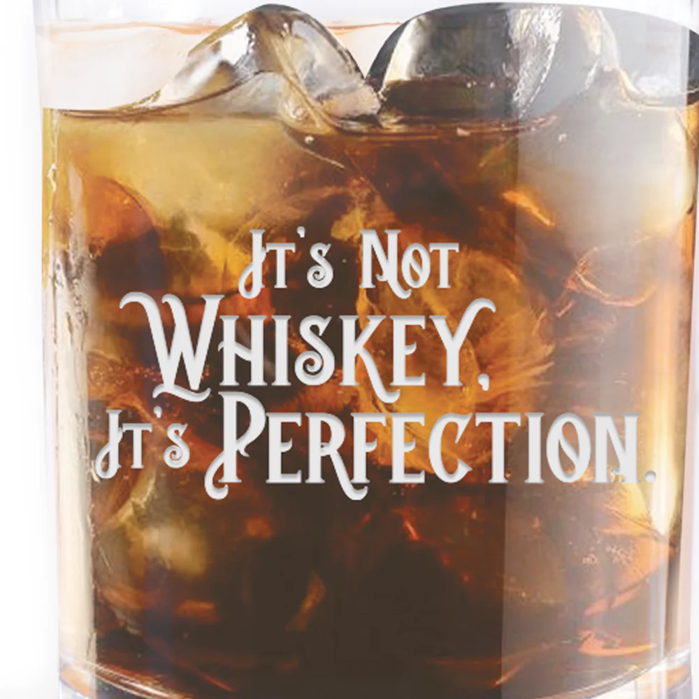 The Walking Dead It's Perfection Laser Engraved Rocks Glass - Image 2