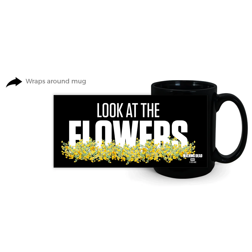 The Walking Dead Look At The Flowers Black Mug - Image 2
