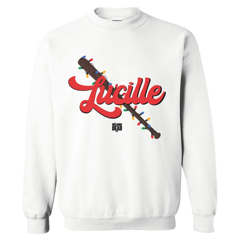 The Walking Dead Lucille Christmas Bat Fleece Crewneck Sweatshirt - Image 4