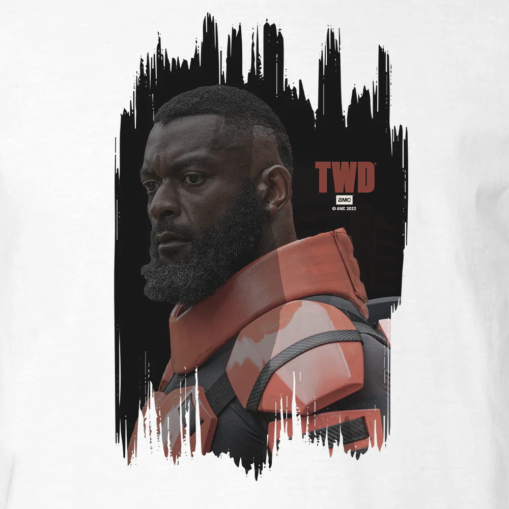 The Walking Dead Mercer Portrait Adult Short Sleeve T-Shirt - Image 2