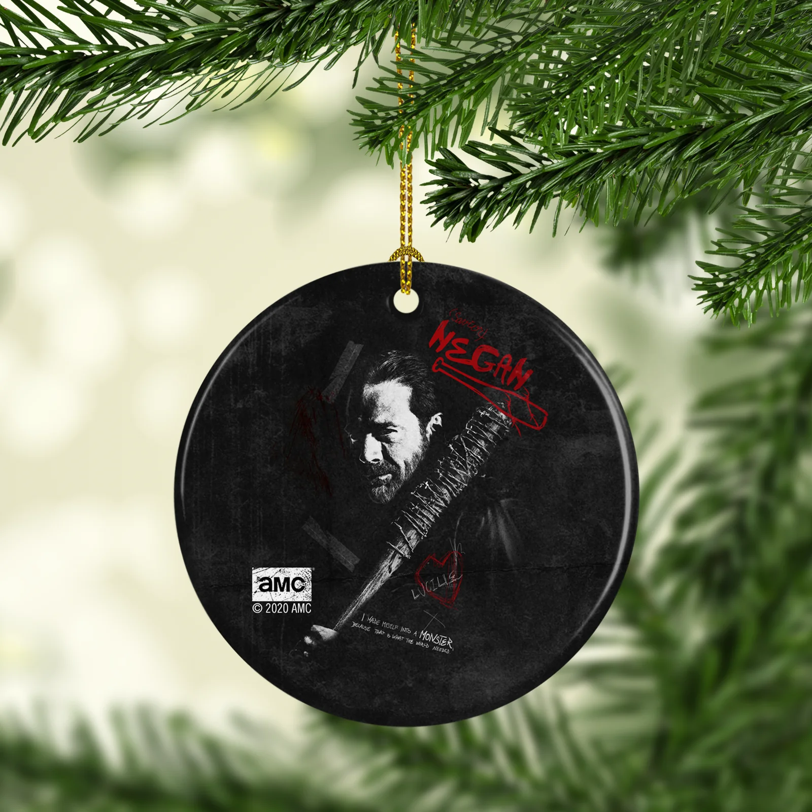The Walking Dead Negan Graffiti Double-Sided Ornament - Image 2