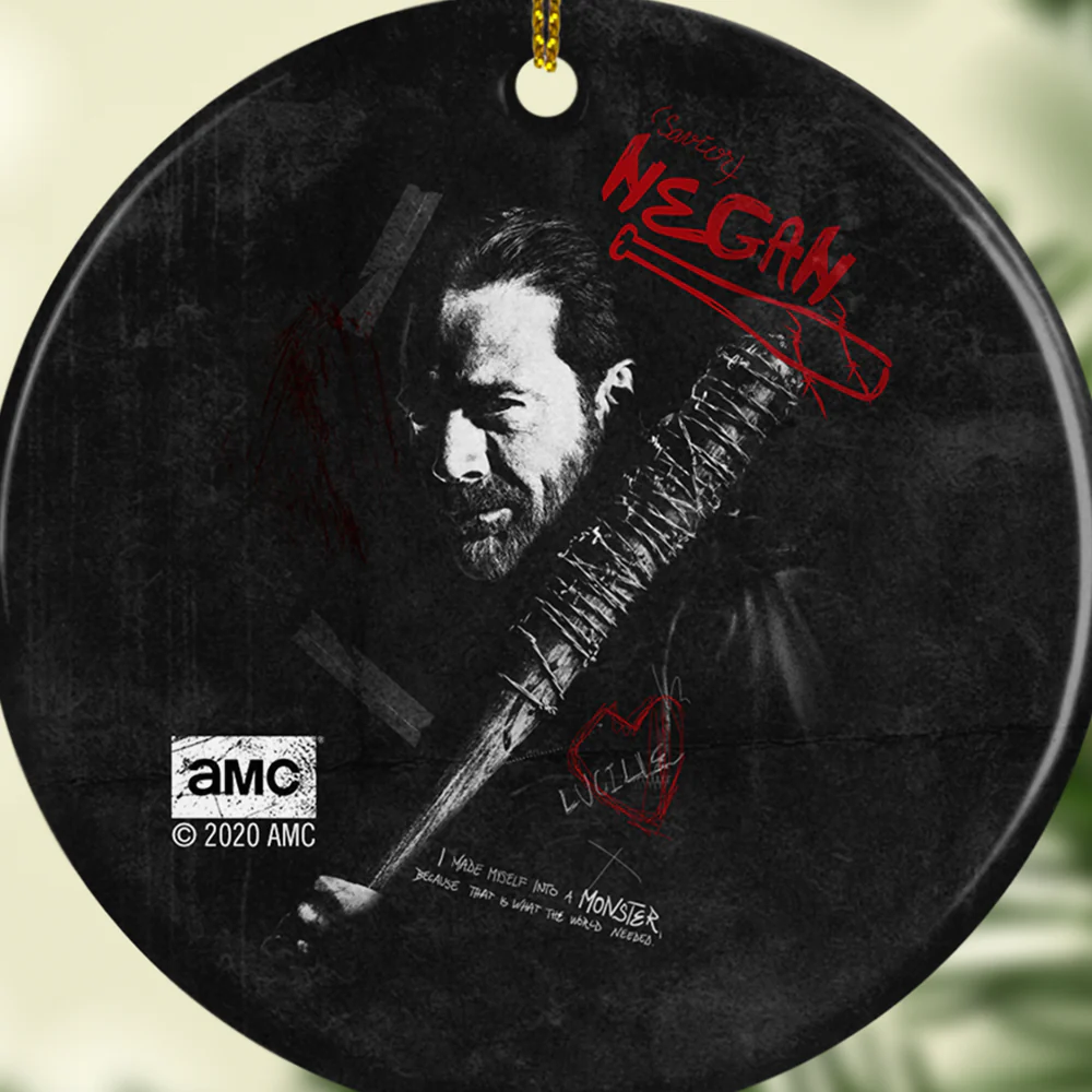 The Walking Dead Negan Graffiti Double-Sided Ornament - Image 3