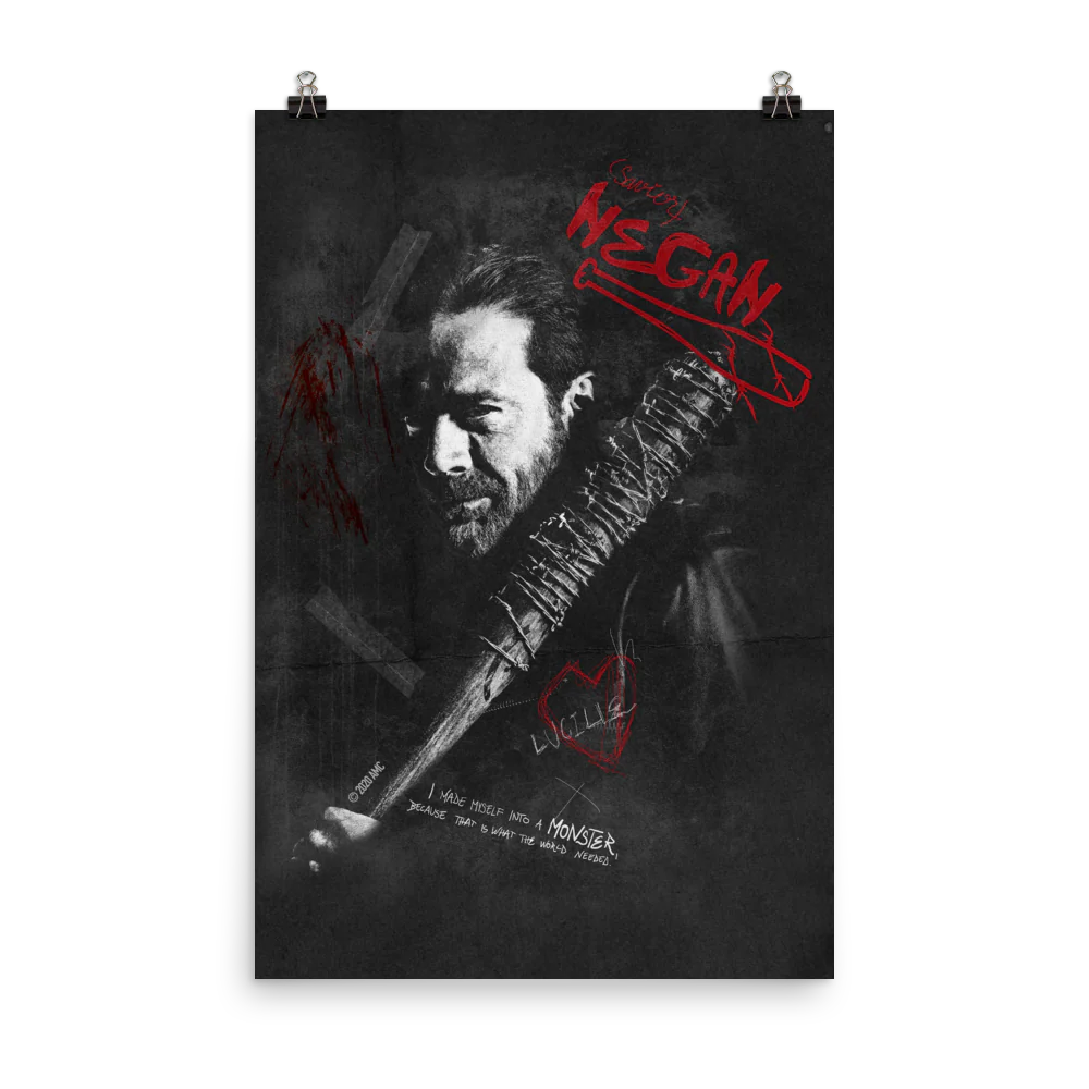 The Walking Dead Negan Graffiti Premium Satin Poster - Image 2