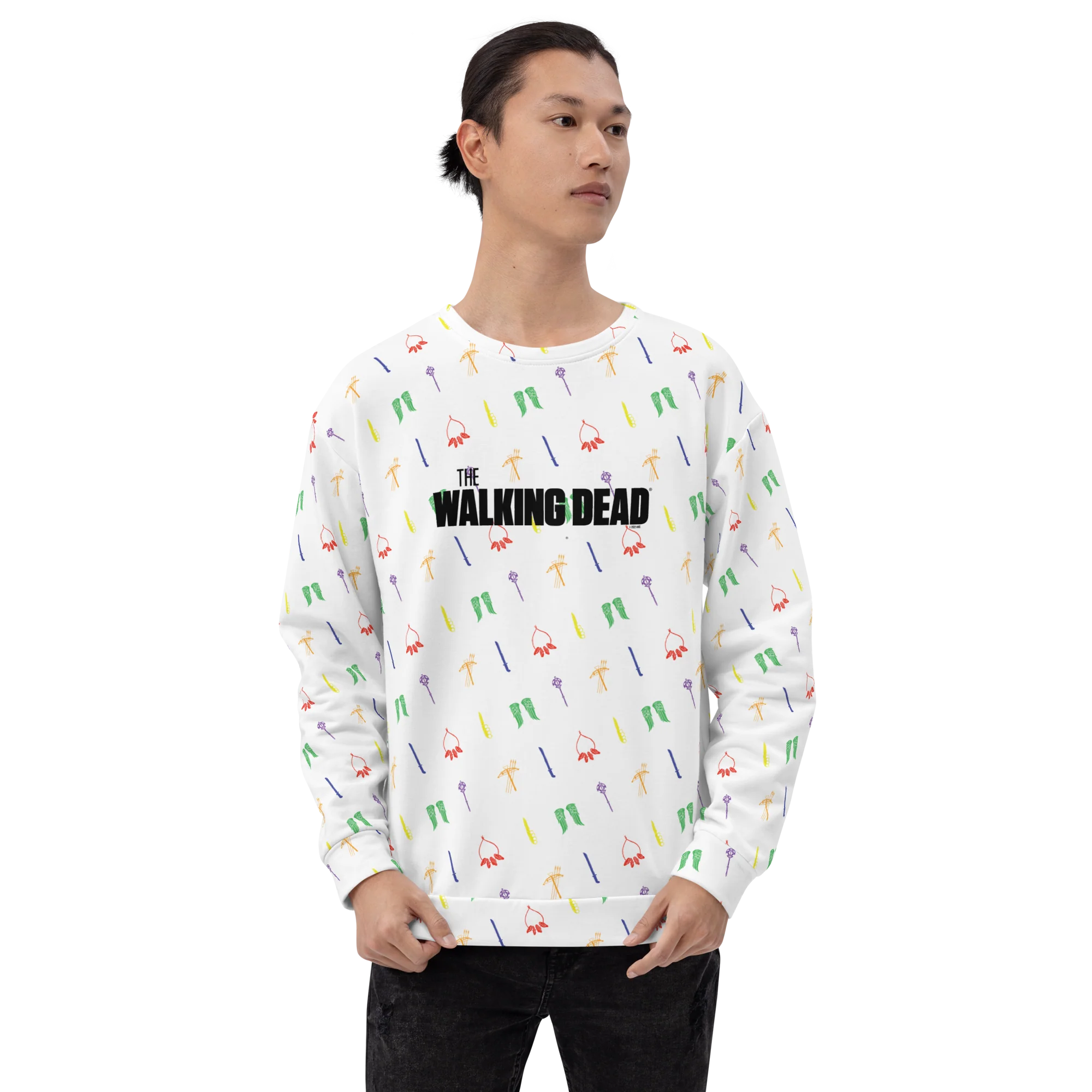 The Walking Dead Pride Icons Unisex Crew Neck Sweatshirt - Image 6