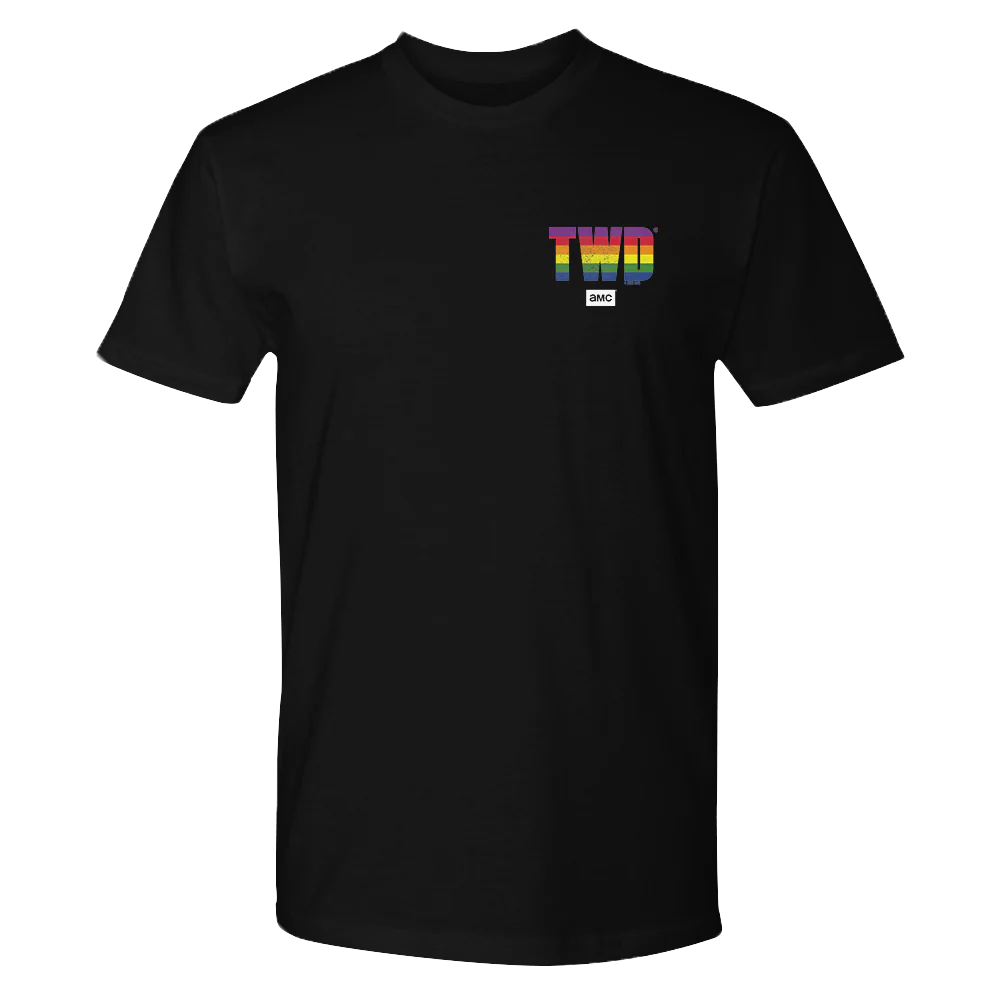 The Walking Dead Pride Repeat Logo Adult Short Sleeve T-Shirt