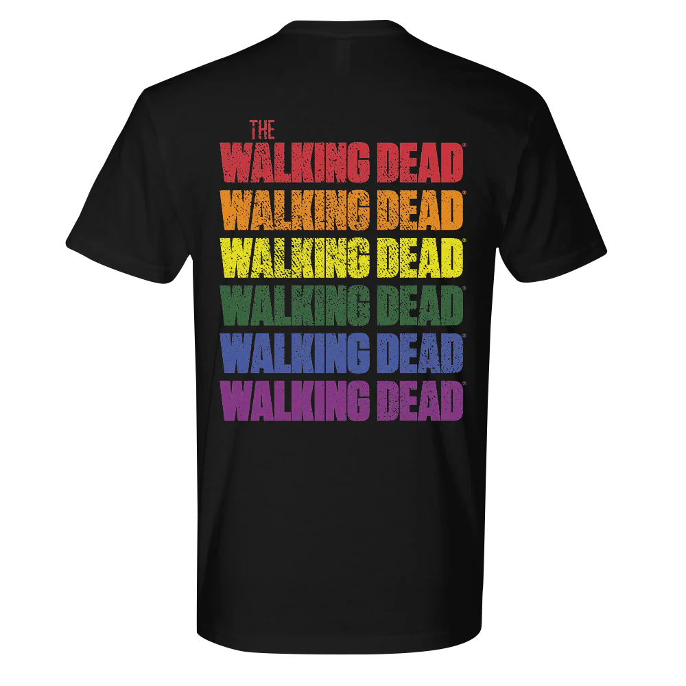 The Walking Dead Pride Repeat Logo Adult Short Sleeve T-Shirt - Image 2