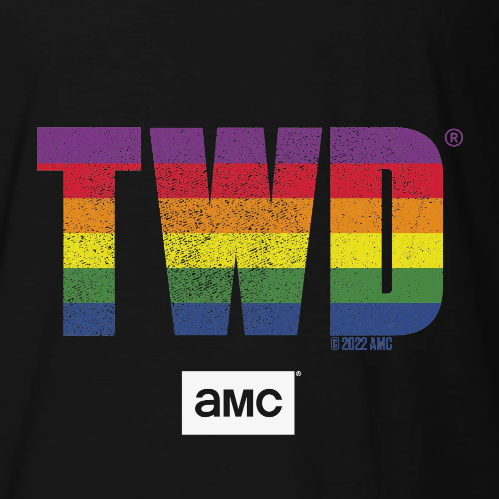 The Walking Dead Pride Repeat Logo Adult Short Sleeve T-Shirt - Image 3
