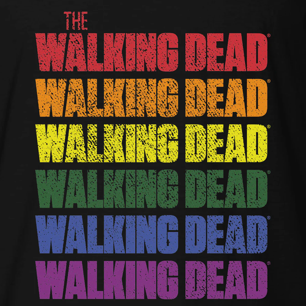 The Walking Dead Pride Repeat Logo Adult Short Sleeve T-Shirt - Image 4