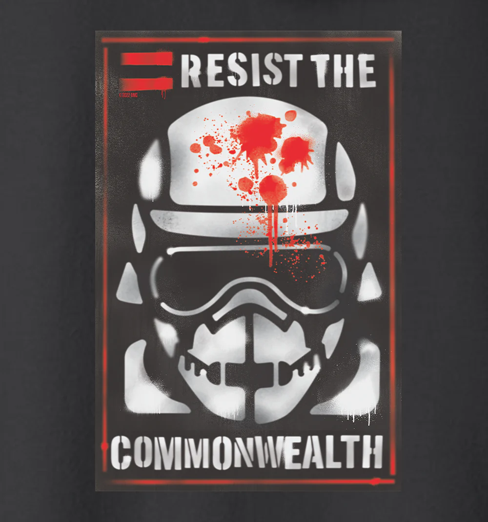 The Walking Dead Resist the Commonwealth Fleece Zip-Up Hooded Sweatshirt - Image 2