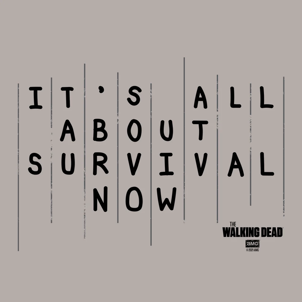 The Walking Dead Rick Season 5 Survival Quote Adult Short Sleeve T-Shirt - Image 2
