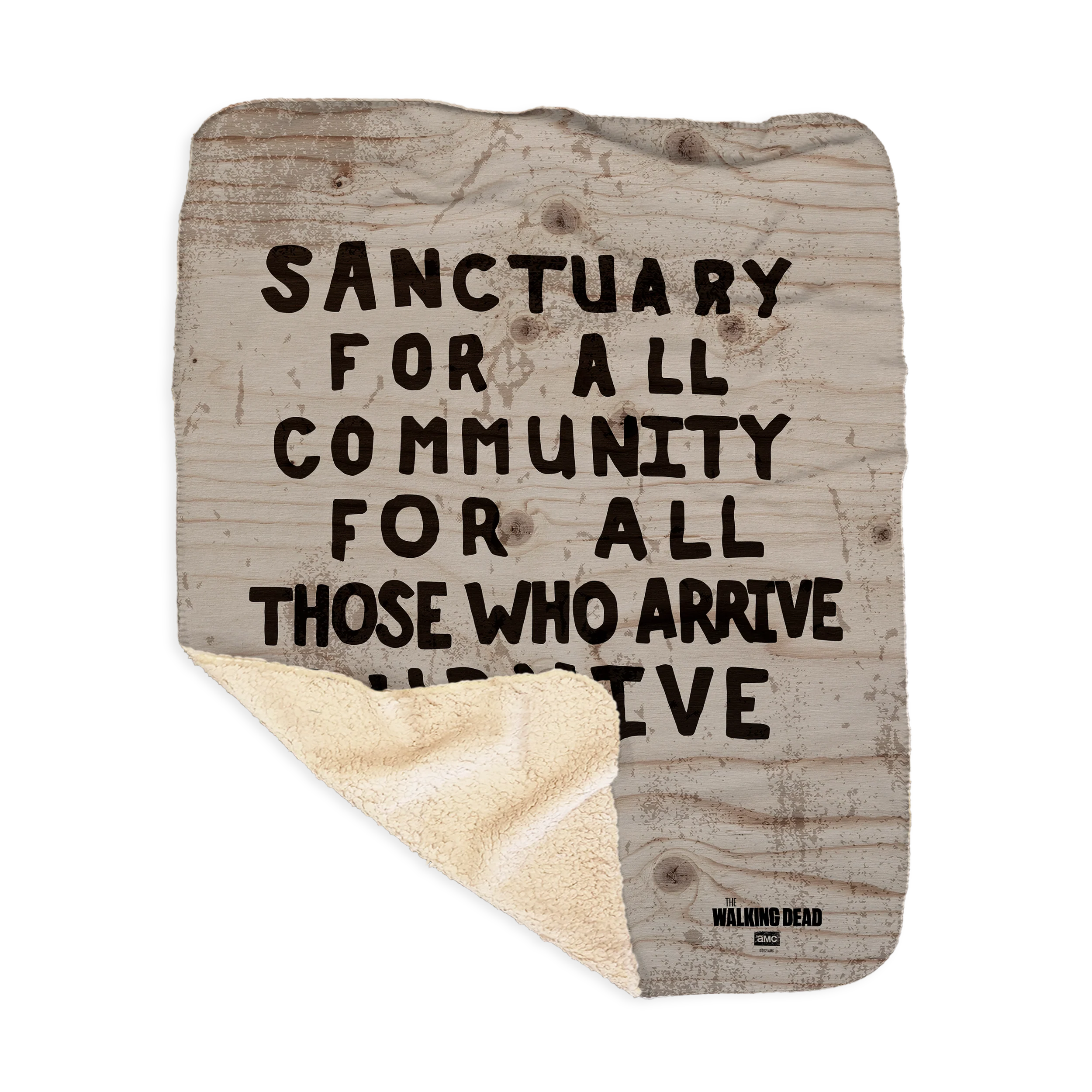 The Walking Dead Sanctuary For All Sherpa Blanket - Image 2