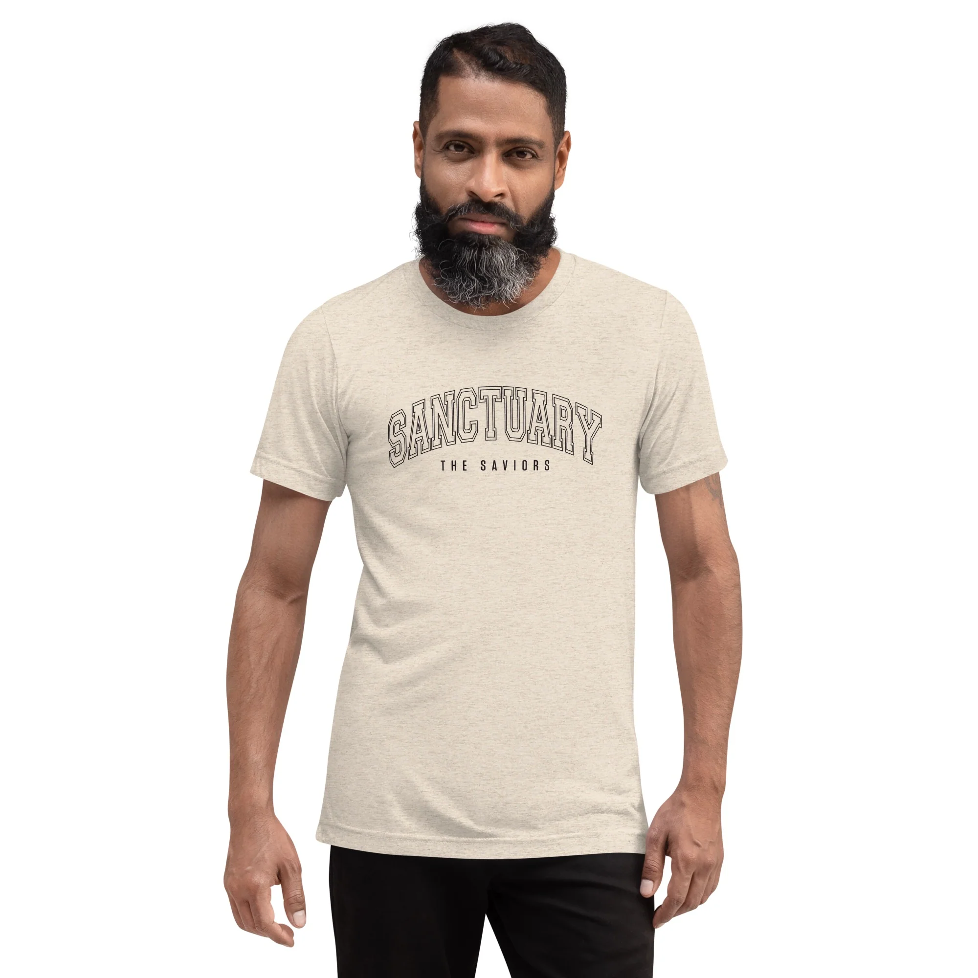 The Walking Dead Saviors Collegiate Adult Tri-Blend T-Shirt - Image 4
