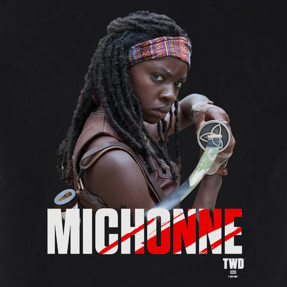 The Walking Dead Season 3 Michonne Adult Short Sleeve T-Shirt - Image 2