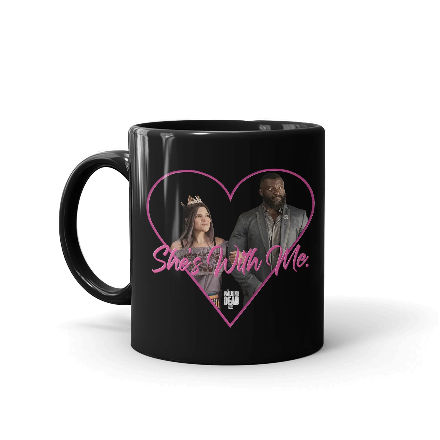 The Walking Dead She's With Me Black Mug