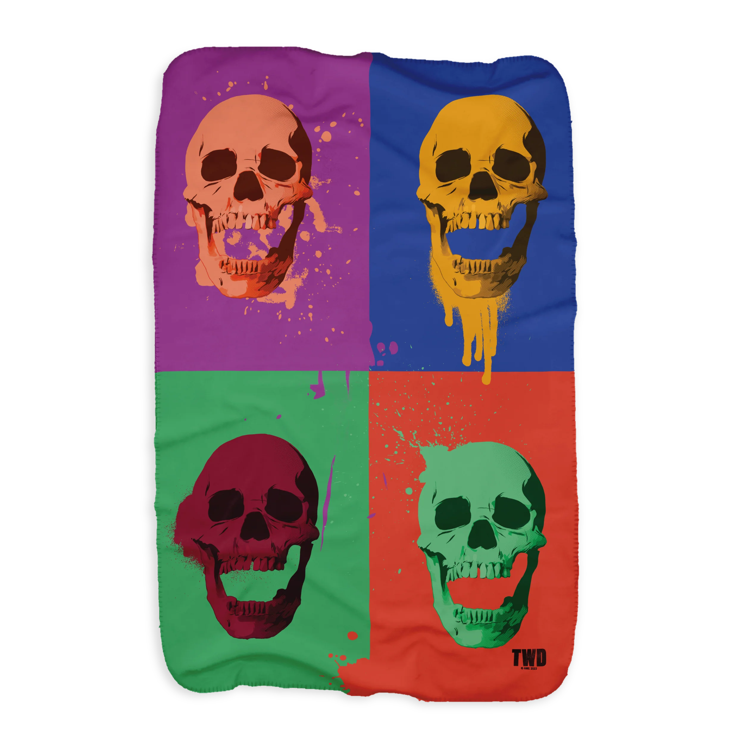The Walking Dead Skull Pop Sherpa Blanket - Image 2