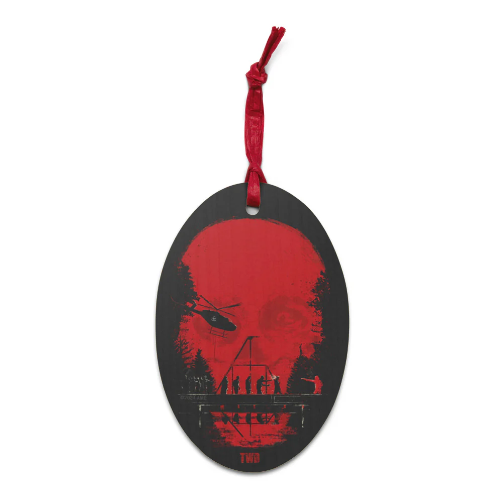 The Walking Dead Skull Wooden Wooden Ornament - Image 2