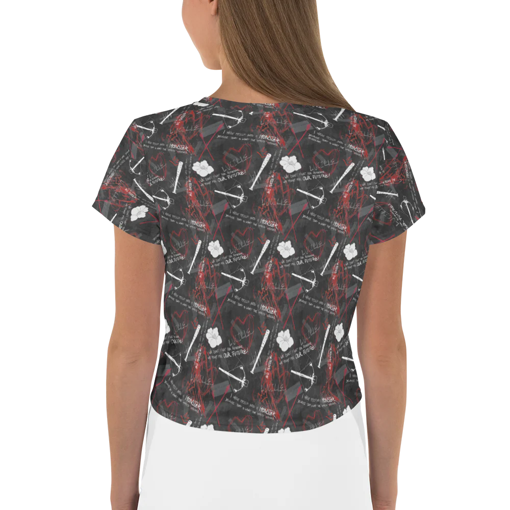 The Walking Dead Survival Women's All-Over Print Crop T-Shirt - Image 3