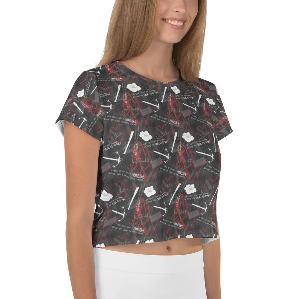 The Walking Dead Survival Women's All-Over Print Crop T-Shirt - Image 4