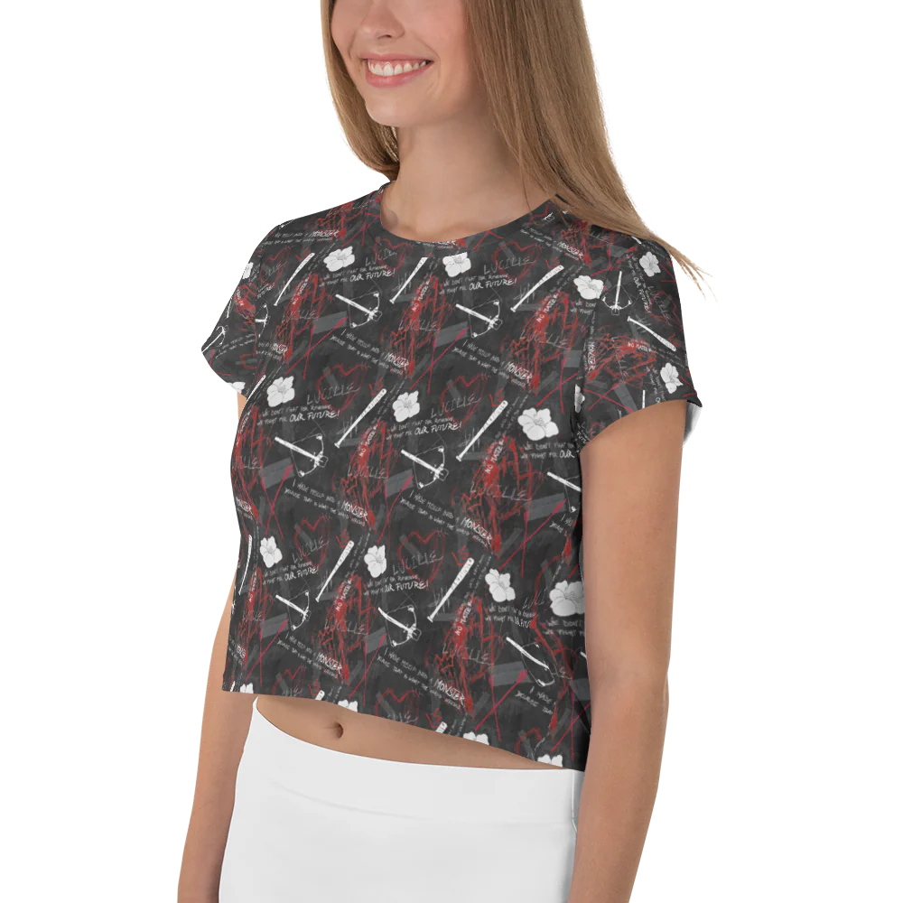 The Walking Dead Survival Women's All-Over Print Crop T-Shirt - Image 5