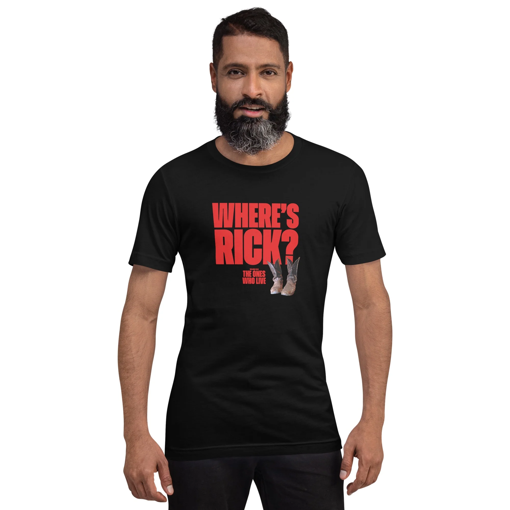 The Walking Dead Where's Rick? Boots Adult T-shirt - Image 3