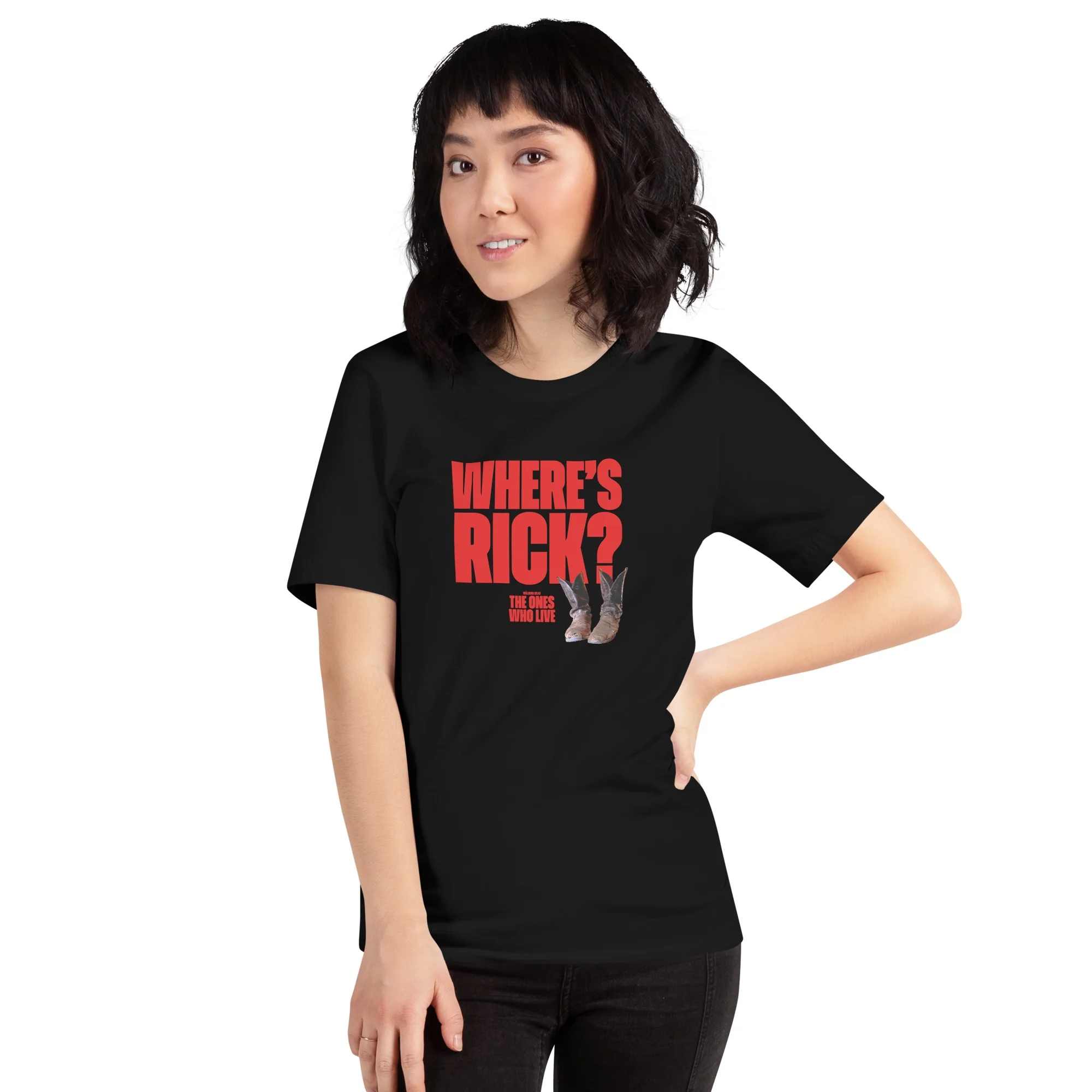 The Walking Dead Where's Rick? Boots Adult T-shirt - Image 4