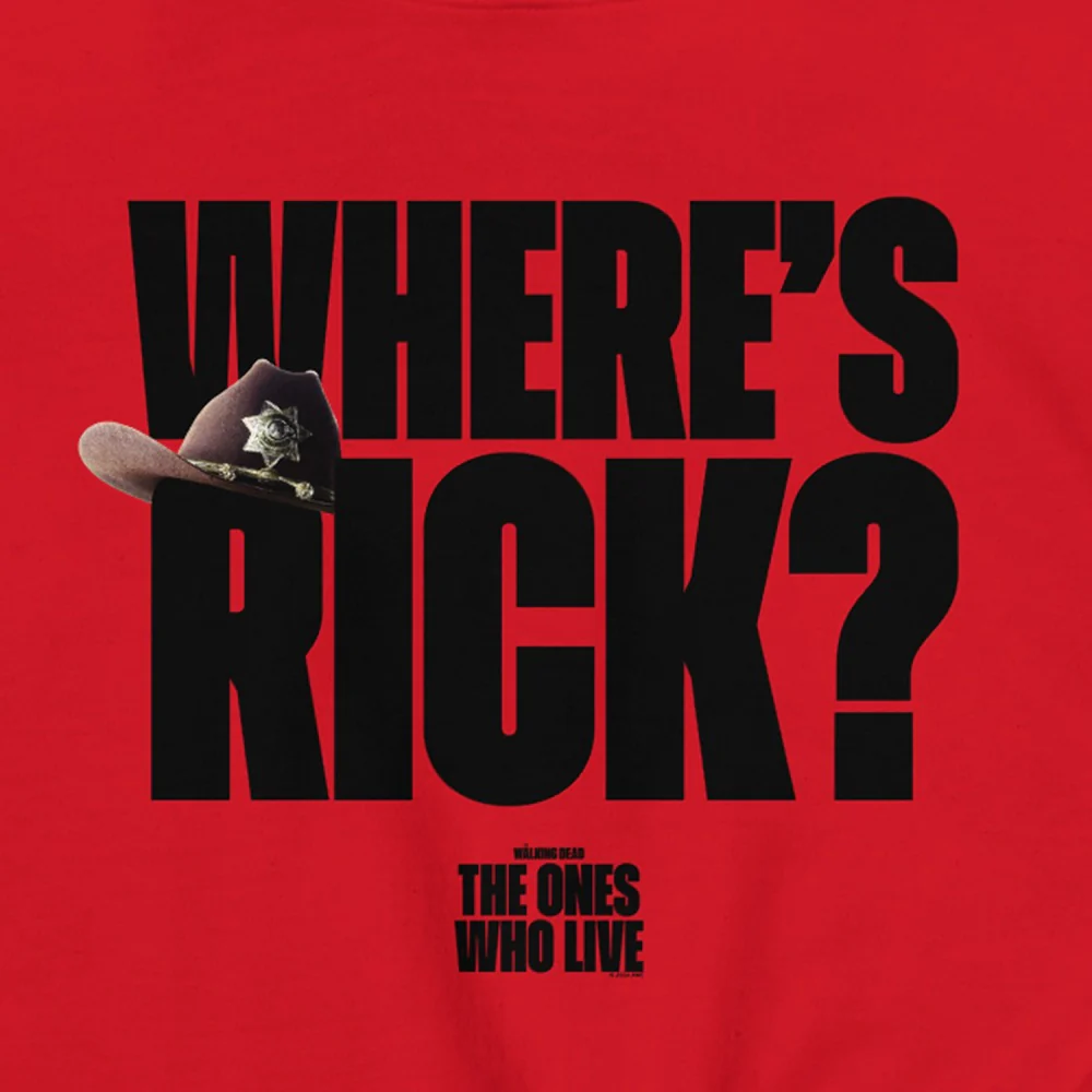 The Walking Dead Where's Rick? Sheriff's Hat Adult Hoodie - Image 2