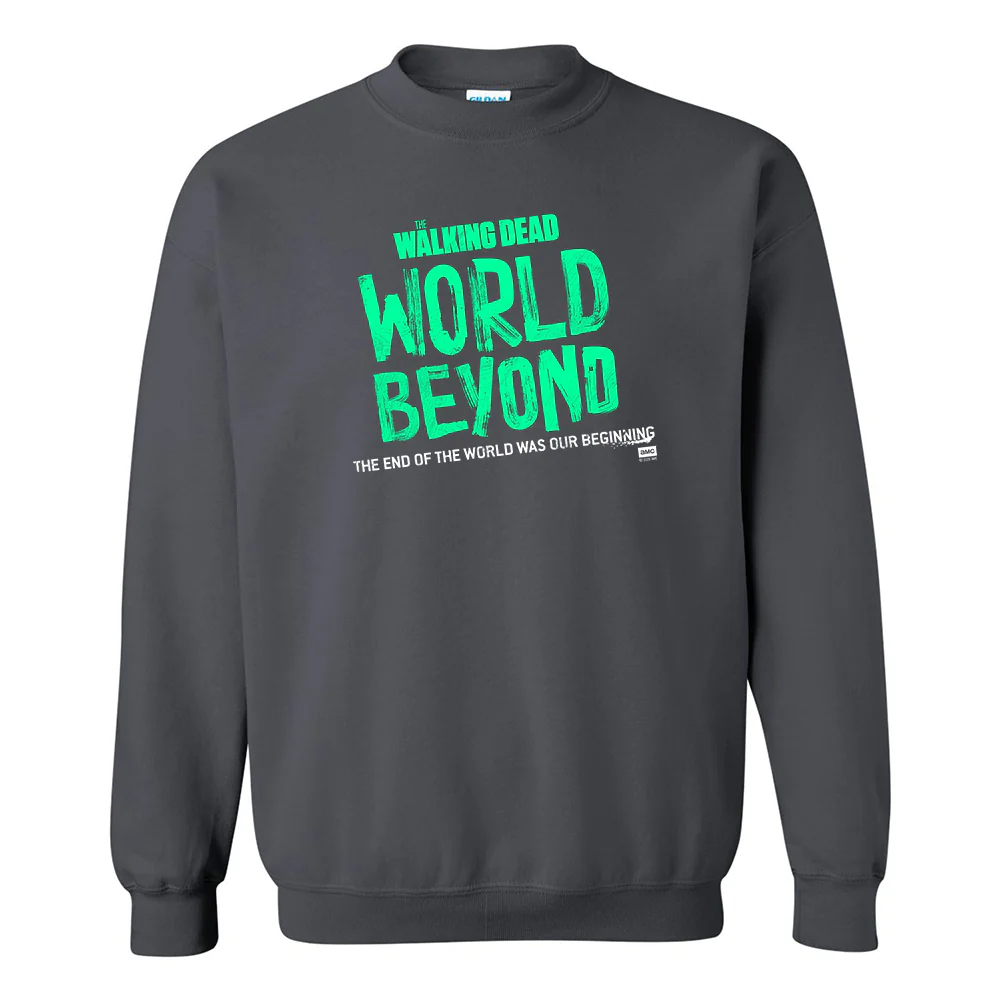 The Walking Dead: World Beyond Season 1 Logo Fleece Crewneck Sweatshirt - Image 3
