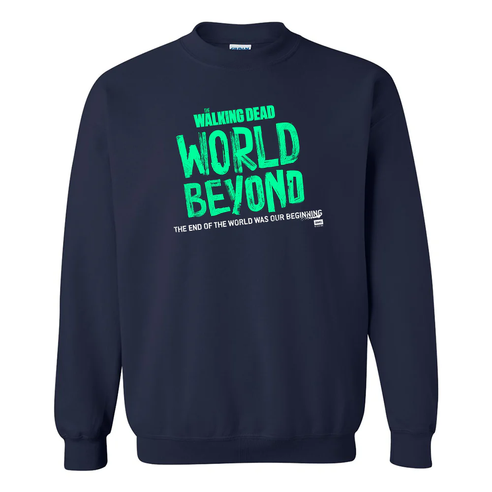 The Walking Dead: World Beyond Season 1 Logo Fleece Crewneck Sweatshirt - Image 4